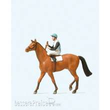 Preiser 29080 - HO Jockey auf Pferd