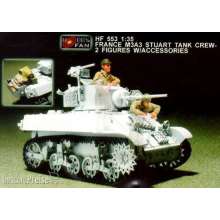 Hobby Fan HF553 - 1:35 France M3A3 Stuart Tank crew/2fig.w/acc.