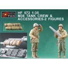 Hobby Fan HF572 - 1:35 M36 Tank Crew & Accessories-2 Figures