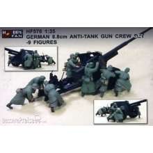 Hobby Fan HF576 - 1:35 Germ. 8.8cm Anti-Tank Gun Crew Set (9Fig