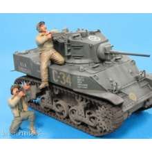 Hobby Fan HF582 - 1:35 U.S. M5A1 Tank Crew & Sandbags- 2 Fig.