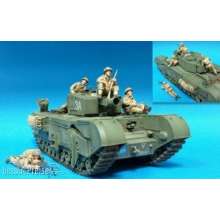 Hobby Fan HF590 - 1:35 Brit. Inf. Riding w/Churchill Tank- 4Fig