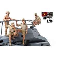 Hobby Fan HF721 - 1:35 Sdkfz263 Afrikakorps Crew-4 Figures