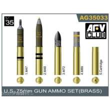 AFV-Club AG3533 - 75mm gun ammo brass set in 1:35