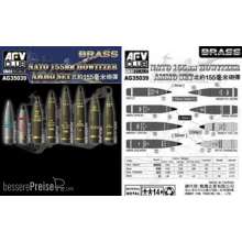 AFV-Club AG3539 - NATO 155mm Howitzer Ammo Set (Brass) in 1:35