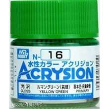 Mr Hobby - Gunze N-016 - Acrysion (10 ml) Yellow Green