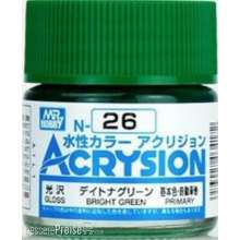 Mr Hobby - Gunze N-026 - Acrysion (10 ml) Bright Green