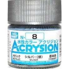 Mr Hobby - Gunze N-008 - Acrysion (10 ml) Silver