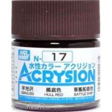 Mr Hobby - Gunze N-017 - Acrysion (10 ml) Hull Red