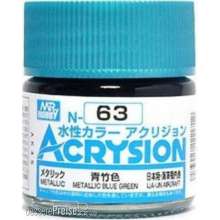 Mr Hobby - Gunze N-063 - Acrysion (10 ml) Metallic Blue Green