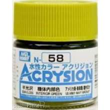 Mr Hobby - Gunze N-058 - Acrysion (10 ml) Interior Green