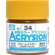 Mr Hobby - Gunze N-034 - Acrysion (10 ml) Cream Yellow