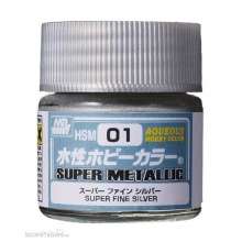 Mr Hobby - Gunze HSM-01 - Mr Hobby -Gunze Aqueous Hobby Super Metallic Colors (10 ml)