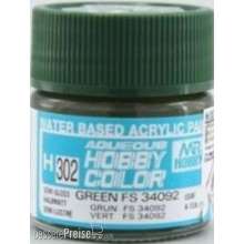 Mr Hobby - Gunze H-302 - Aqueous Hobby Colors (10 ml) Green FS 34092