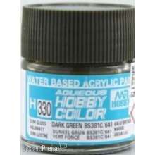 Mr Hobby - Gunze H-330 - Aqueous Hobby Colors (10 ml) Dark Green BS381C/641