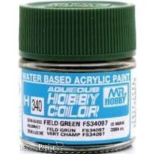 Mr Hobby - Gunze H-340 - Aqueous Hobby Colors (10 ml) Field Green FS34097