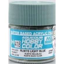 Mr Hobby - Gunze H-418 - Aqueous Hobby Colors (10 ml) RLM78 Light Blue