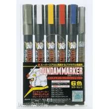 Mr Hobby - Gunze AMS-105 - Gundam Marker Basic 6 Color Set