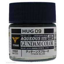 Mr Hobby - Gunze HUG-09 - Mr Hobby -Gunze AQUEOUS GUNDAM COLOR (10ml) TITANS BLUE 2