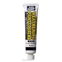 Mr Hobby - Gunze WT-02 - Mr Hobby -Gunze WATER-BASED WEATHERING PAINT GOUACHE BASIC BLACK