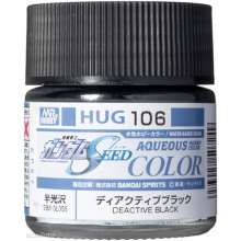 Mr Hobby - Gunze HUG-106 - Mr Hobby -Gunze AQUEOUS GUNDAM COLOR (10ml) DEACTIVE BLACK