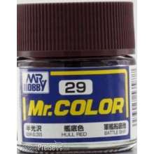 Mr Hobby - Gunze C-029 - Mr. Color (10 ml) Hull Red