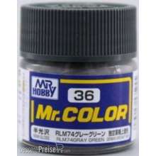 Mr Hobby - Gunze C-036 - Mr. Color (10 ml) RLM74 Gray Green