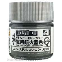 Mr Hobby - Gunze LAC-04 - Little Armory Color (10ml) Stainless Silver