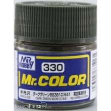 Mr Hobby - Gunze C-330 - Mr. Color (10 ml) Dark Green BS381C/641