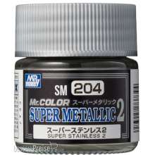 Mr Hobby - Gunze SM-204 - Mr. Color Super Metallic Colors II (10 ml) Super Stainless II