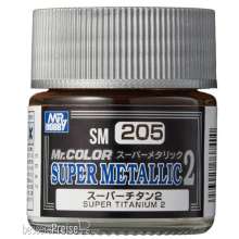 Mr Hobby - Gunze SM-205 - Mr. Color Super Metallic Colors II (10 ml) Super Titanium II