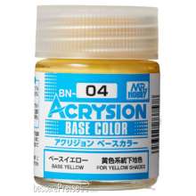 Mr Hobby - Gunze BN-04 - Acrysion Base Color (18 ml) Base Yellow