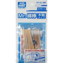 Mr Hobby - Gunze GT-118 - Mr. Cotton Swab Set (Wooden Stick Type)