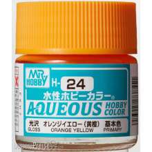 Mr Hobby - Gunze H-024 - Aqueous Hobby Colors (10 ml) Orange Yellow