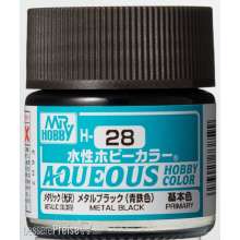 Mr Hobby - Gunze H-028 - Aqueous Hobby Colors (10 ml) Metal Black