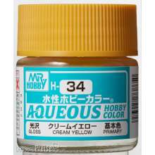 Mr Hobby - Gunze H-034 - Aqueous Hobby Colors (10 ml) Cream Yellow