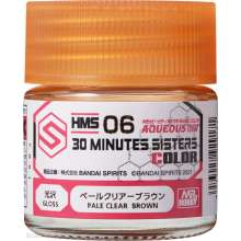 Mr Hobby - Gunze HMS-06 - Mr Hobby -Gunze Aqueous Hobby Colors (10 ml) 30 MINUTES SISTERS Pale Clear Brown