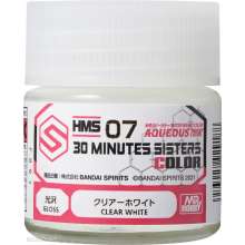 Mr Hobby - Gunze HMS-07 - Mr Hobby -Gunze Aqueous Hobby Colors (10 ml) 30 MINUTES SISTERS Clear White