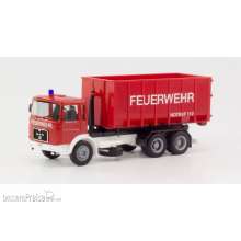 Herpa 310963 - MAN F8 Abrollcontainer-LKW Feuerwehr