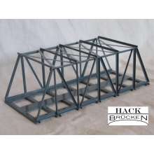 Hack Brücken 31100 - Kastenbrücke 17 cm zweigleisig, grau - Typ KT17-2