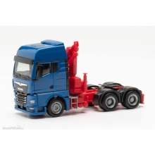 Herpa 313100-002 - MAN TGX GX 6x4 Zugmaschine mit Ladekran, blau