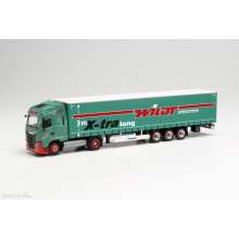 Herpa 314947 - Iveco S-Way LNG Gardinenplanen-Sattelzug 15 m ´Wildt´