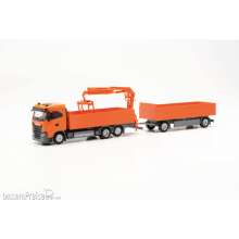 Herpa 316217 - Iveco S-Way ND Baustoff-Hängerzug, orange