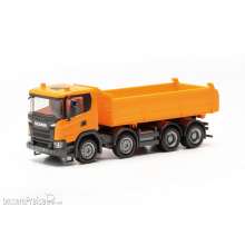 Herpa 316996 - Scania XT17 Meiler threeway dumper, orange