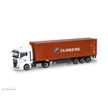 Herpa 318228 - MAN TGX GM Container-Sattelzug ´Schmid/Florens´