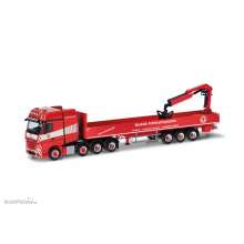 Herpa 318426 - Mercedes-Benz Actros L Gigaspace Pritschen-Sattelzug mit Kran ´Colonia´