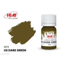 ICM 1072 - GREEN US Dark Green bottle 12 ml