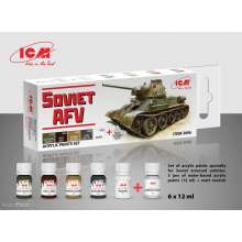 ICM 3006 - Acrylic paint set for Soviet AFV 6 12 ml