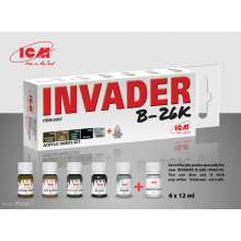 ICM 3007 - Acrylic paint set for Invader B-26K and other Vietnam aircraft 6 12 ml