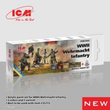 ICM 3022 - Acrylic Paint Set for WWII Wehrmacht Infantry 6 x 12 ml